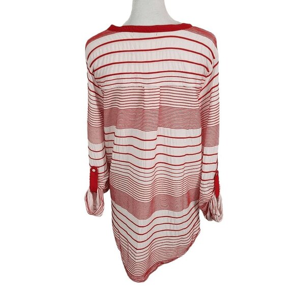 Sanctuary Red and White Stripe Tunic NWT XS Red Striped Knit Top - Picture 2 of 9